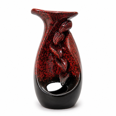 Large Red Treetop Ceramic Backflow Burner